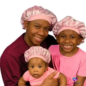 Mommy & Me Pretty Girls Baby Satin Bonnet Set