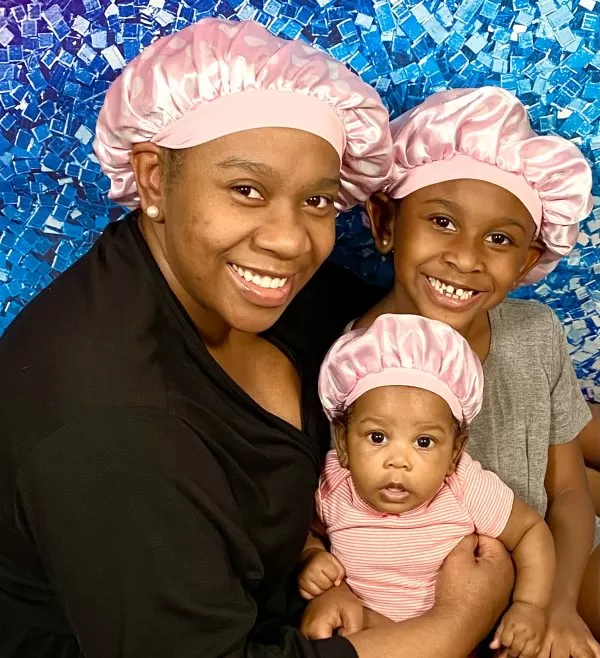 Baby Satin Bonnet | Mommy Me Pretty Girls Bonnet Set