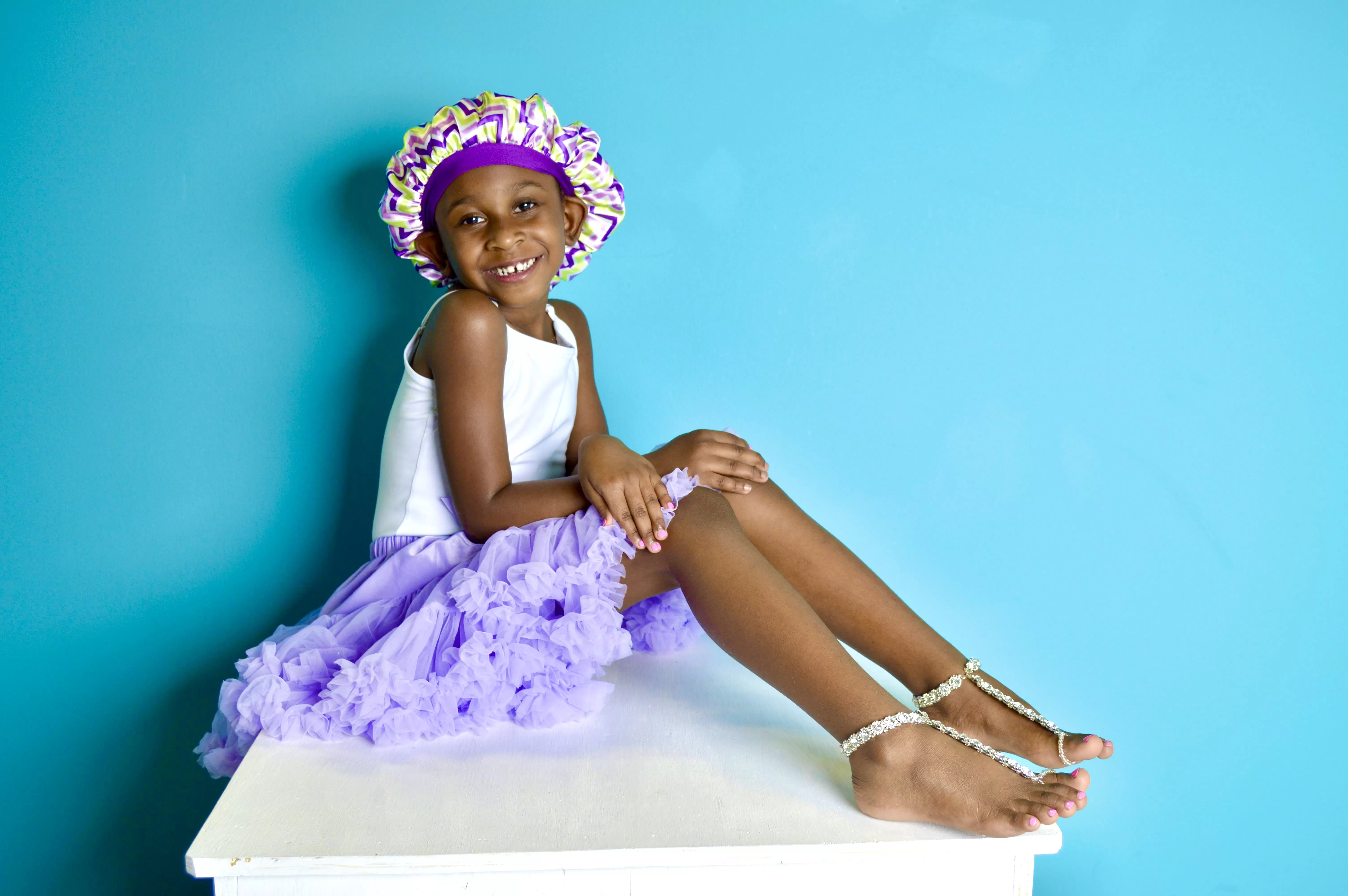 baby satin hair bonnet | Kraddle Kare