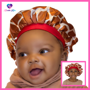 Baby Satin Bonnet – Classic Giraffe