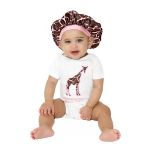 Pink Giraffe Bonnet & Shirt Set | Kraddle Kare