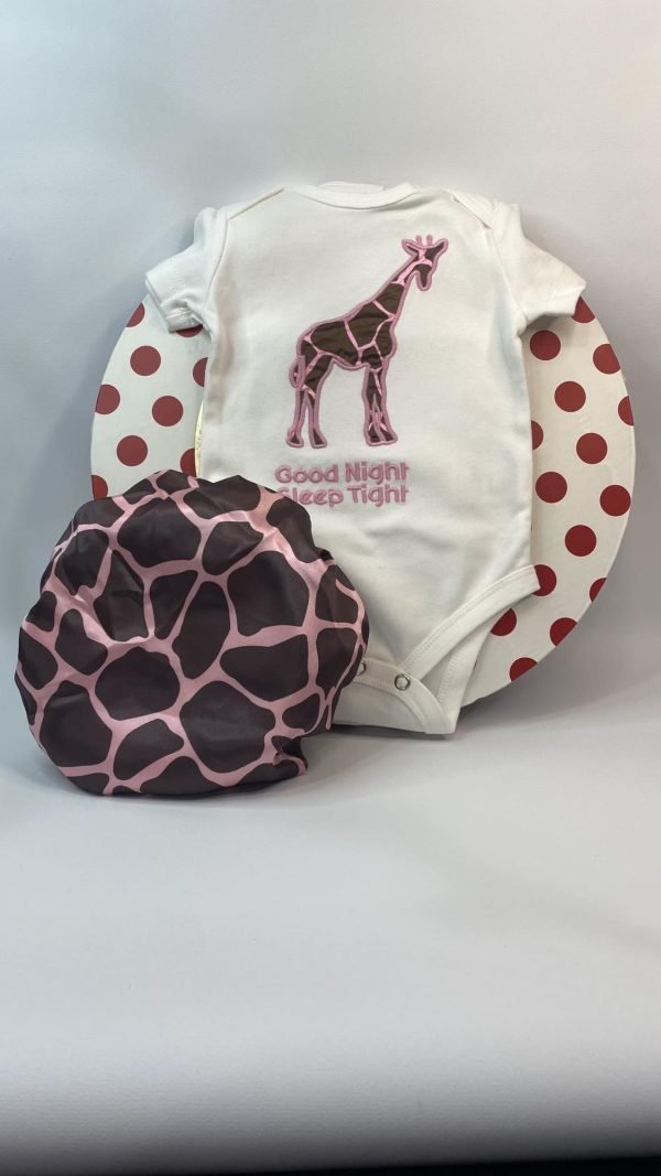 Pink Giraffe Bonnet & Shirt Set | Kraddle Kare