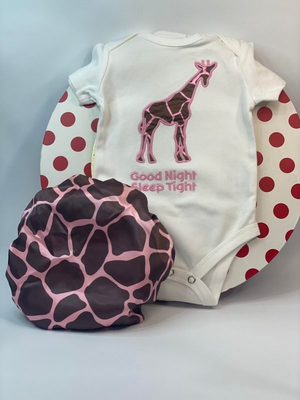 Pink Giraffe Bonnet & Shirt Set | Kraddle Kare