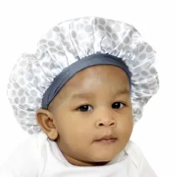 Satin Hair Bonnet Gray Elephant